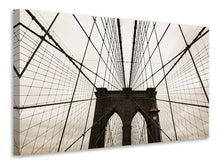 Load image into Gallery viewer, Canvas print Brooklyn Bridge with clouds