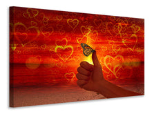 Load image into Gallery viewer, Canvas print The butterfly and the love