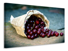 Load image into Gallery viewer, Canvas print A bag of cherries