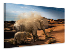 Load image into Gallery viewer, Canvas print Elephants in the desert