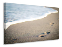 Load image into Gallery viewer, Canvas print Footprints in the sand on the beach