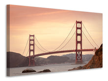 Load image into Gallery viewer, Canvas print Golden Gate Bridge in the evening light