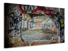 Load image into Gallery viewer, Canvas print Graffiti in old warehouse
