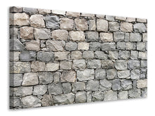 Load image into Gallery viewer, Canvas print Gray stone wall