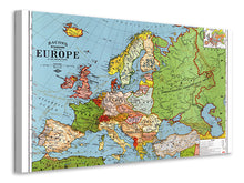 Load image into Gallery viewer, Canvas print Map Europe