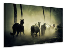 Load image into Gallery viewer, Canvas print Horses in the forest