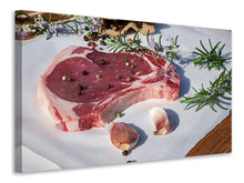 Load image into Gallery viewer, Canvas print Raw veal cutlet