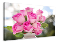 Load image into Gallery viewer, Canvas print Bouquet of roses in pink