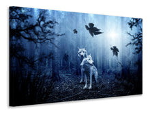 Load image into Gallery viewer, Canvas print Wolf's couple