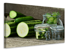 Load image into Gallery viewer, Canvas print Zucchinis and cucumbers