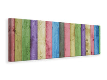 Load image into Gallery viewer, Panoramic Canvas Print Colorful wood