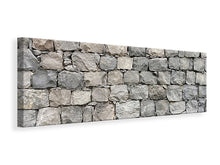 Load image into Gallery viewer, Panoramic Canvas Print Gray stone wall