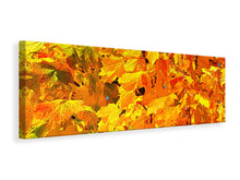 Load image into Gallery viewer, Panoramic Canvas Print Autumn leaves