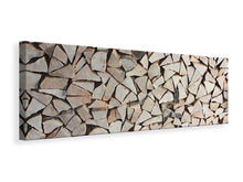 Load image into Gallery viewer, Panoramic Canvas Print woodpile