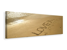 Load image into Gallery viewer, Panoramic Canvas Print Sign in the sand