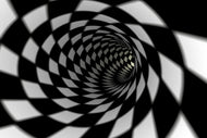 Photo Wallpaper Abstract Tunnel Black & White