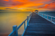 Photo Wallpaper A Wooden Bridge In The Far East