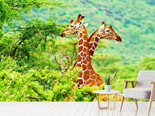 Load image into Gallery viewer, Photo Wallpaper Giraffes Love
