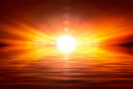 Photo Wallpaper Glowing Sunset