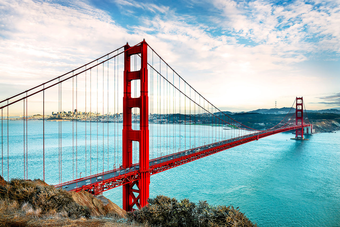 Photo Wallpaper Red Golden Gate Bridge