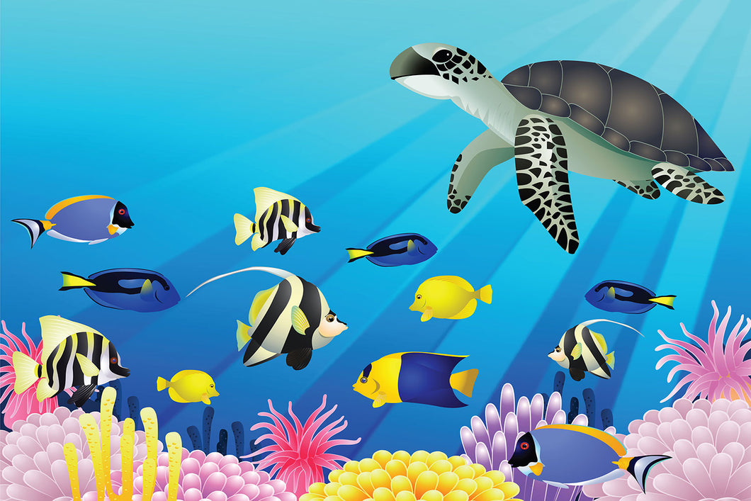 Photo Wallpaper Children`s Underwater World