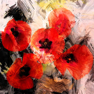 Photo Wallpaper Poppy Portrayal