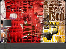 Load image into Gallery viewer, Photo Wallpaper Music Text In Grunge Style
