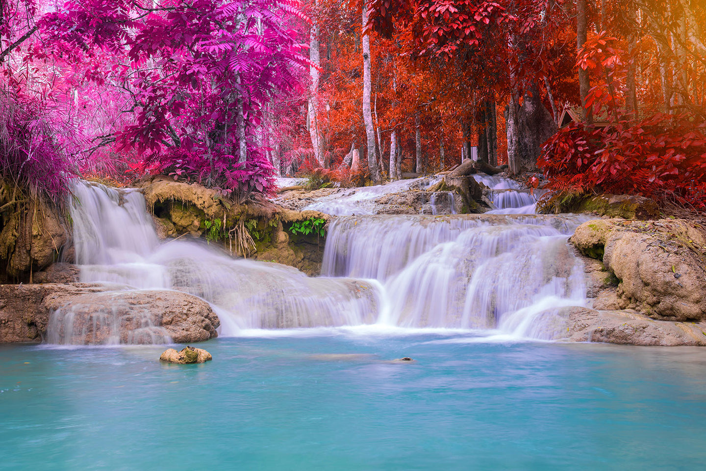Photo Wallpaper Paradisiacal Waterfall