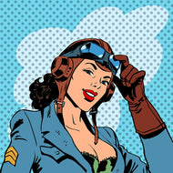 Photo Wallpaper Pop Art Pilot