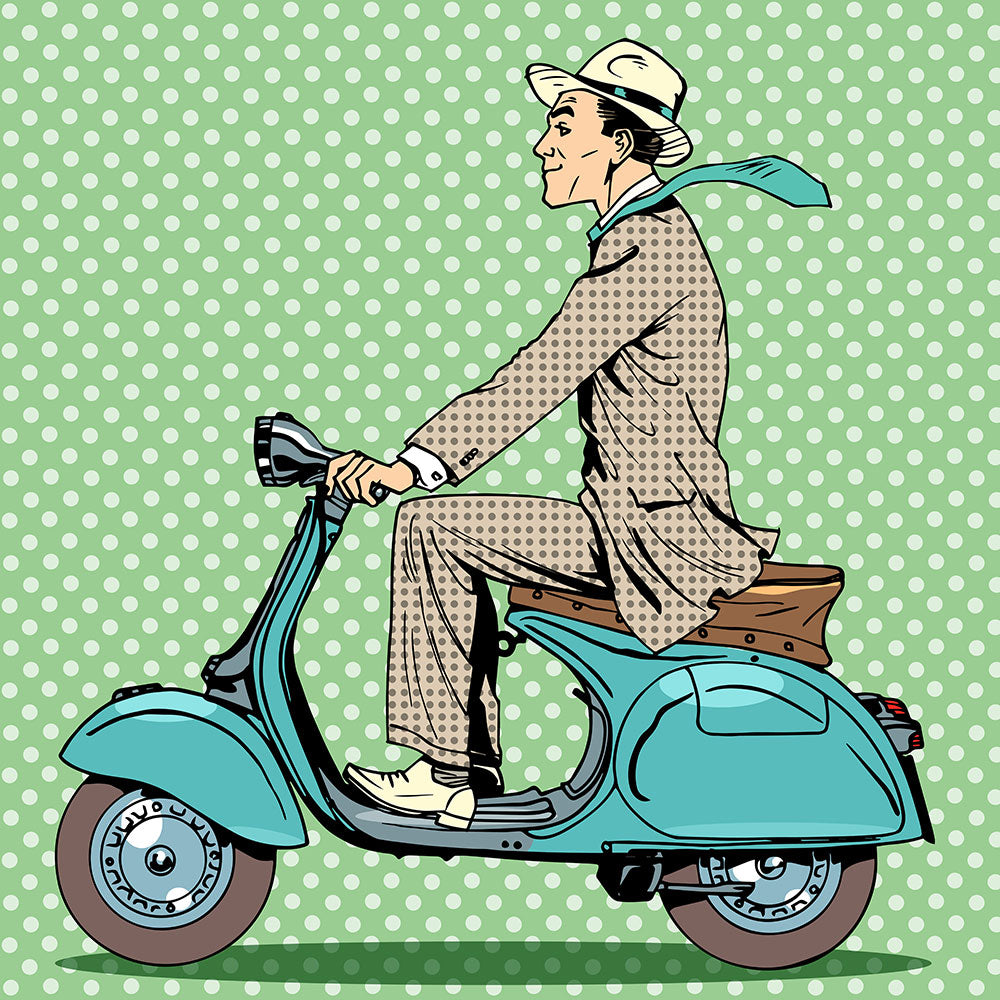 Photo Wallpaper Pop Art Vespa Driver