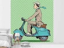 Load image into Gallery viewer, Photo Wallpaper Pop Art Vespa Driver
