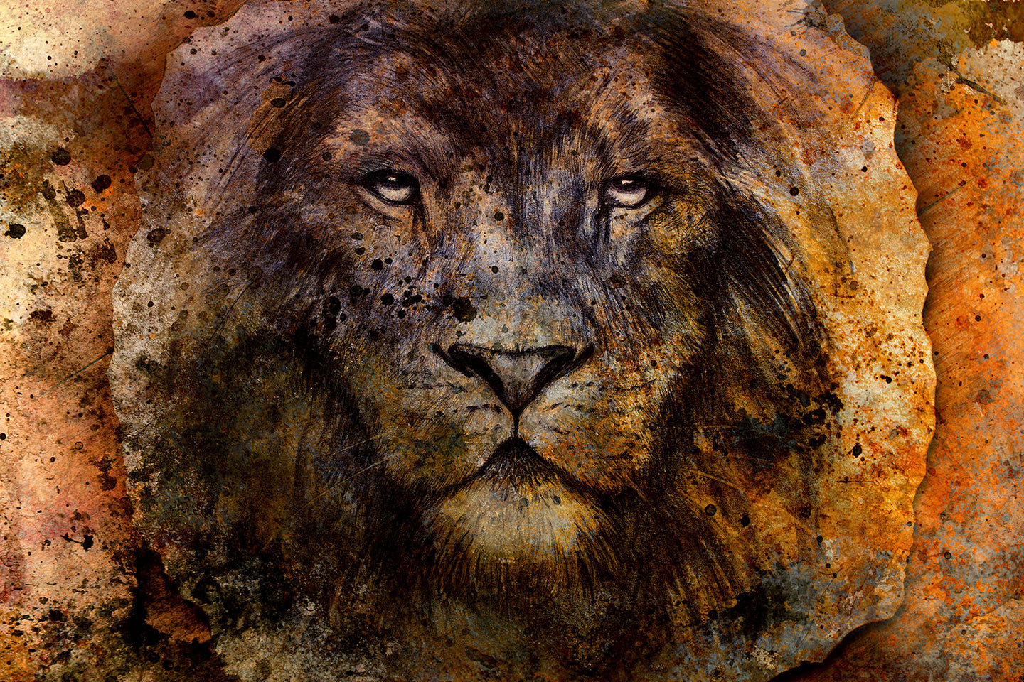 Photo Wallpaper Portrait Of A Lion