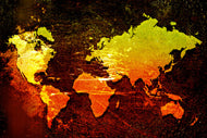 Photo Wallpaper Retro World Map