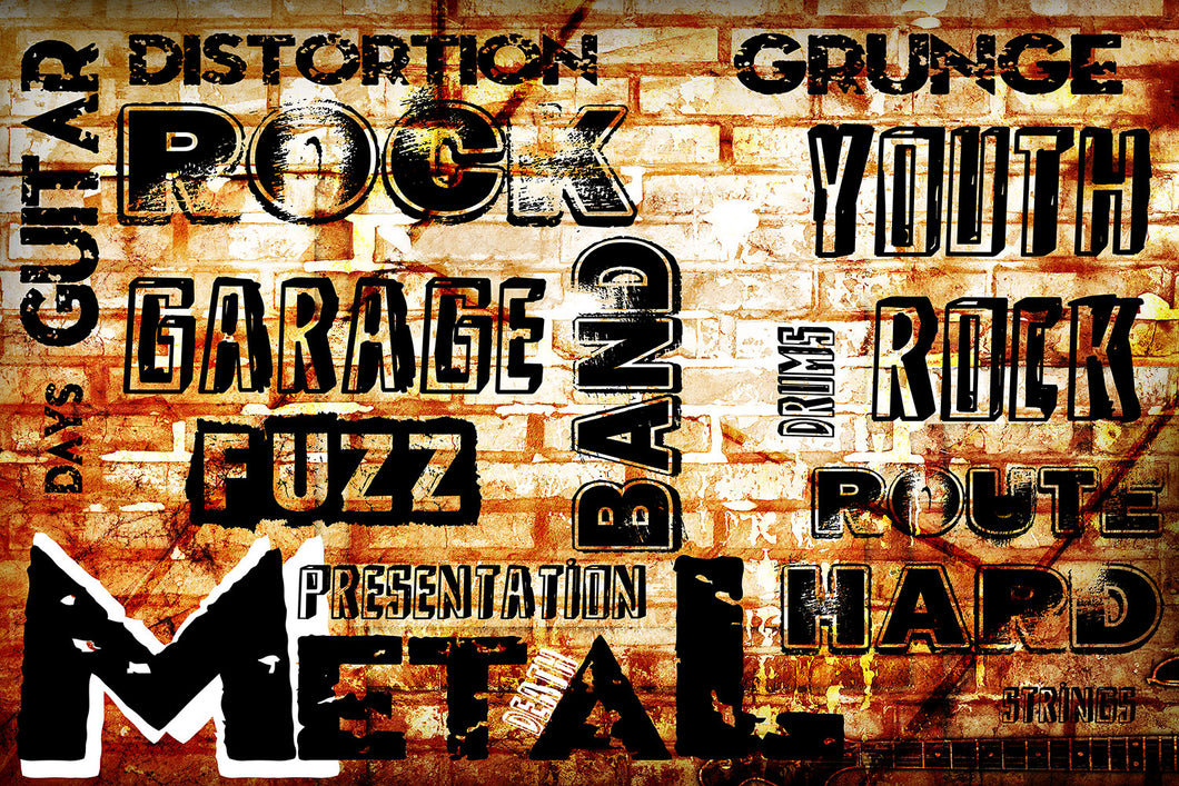 Photo Wallpaper Rock In Grunge Style