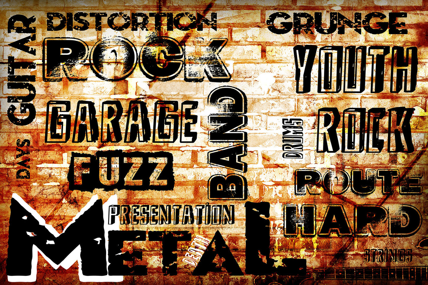 Photo Wallpaper Rock In Grunge Style