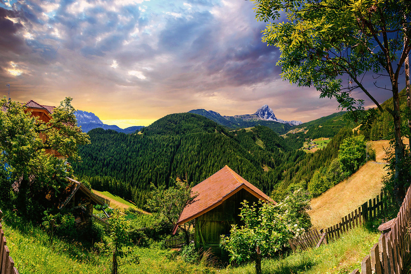 Photo Wallpaper Swiss Mountains In Summer