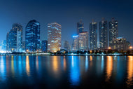 Photo Wallpaper Skyline Bangkok By Night