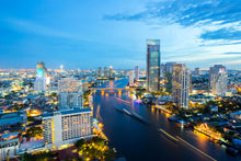 Load image into Gallery viewer, Photo Wallpaper Skyline Bangkok At Dusk
