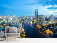 Load image into Gallery viewer, Photo Wallpaper Skyline Bangkok At Dusk
