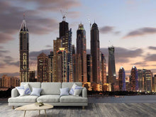 Load image into Gallery viewer, Photo Wallpaper Skyline Dubai At Sunset

