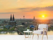 Load image into Gallery viewer, Photo Wallpaper Skyline Cologne At Sunset
