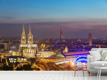 Load image into Gallery viewer, Photo Wallpaper Skyline Cologne Cathedral At Night
