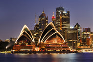 Photo Wallpaper Skyline With The Boat In Front Of Sydney