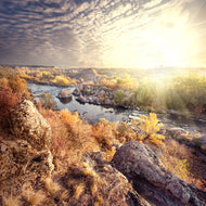 Photo Wallpaper Sunrise On The River