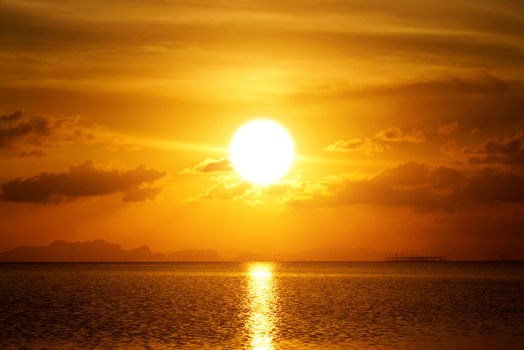 Photo Wallpaper Sunset Lake