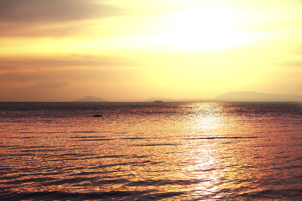 Photo Wallpaper Sunset At The Lake