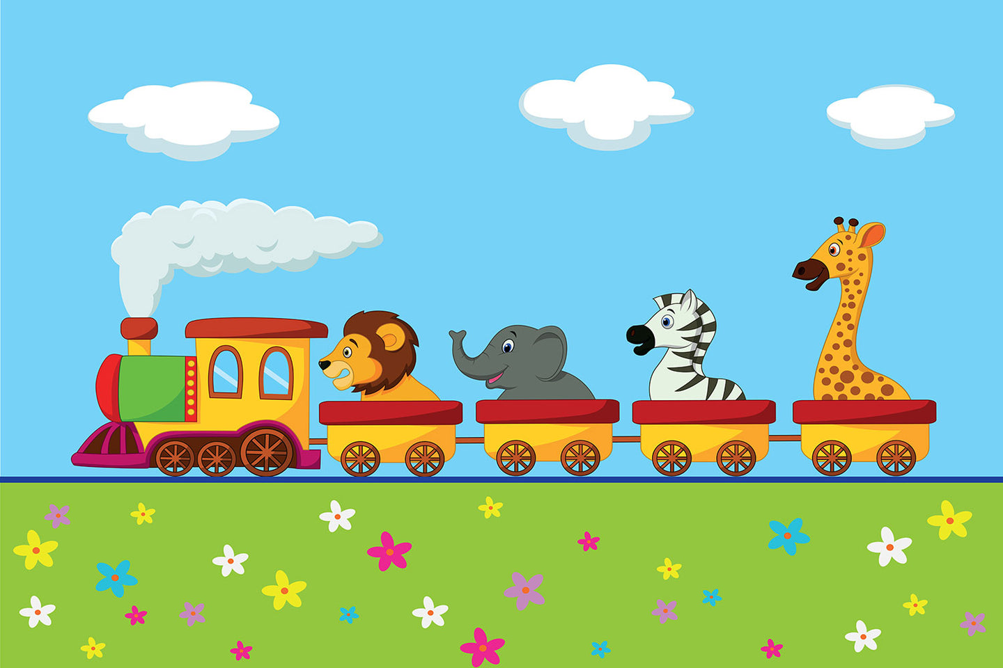Photo Wallpaper Animal Train