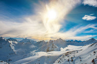 Photo Wallpaper Over The Snowy Peaks