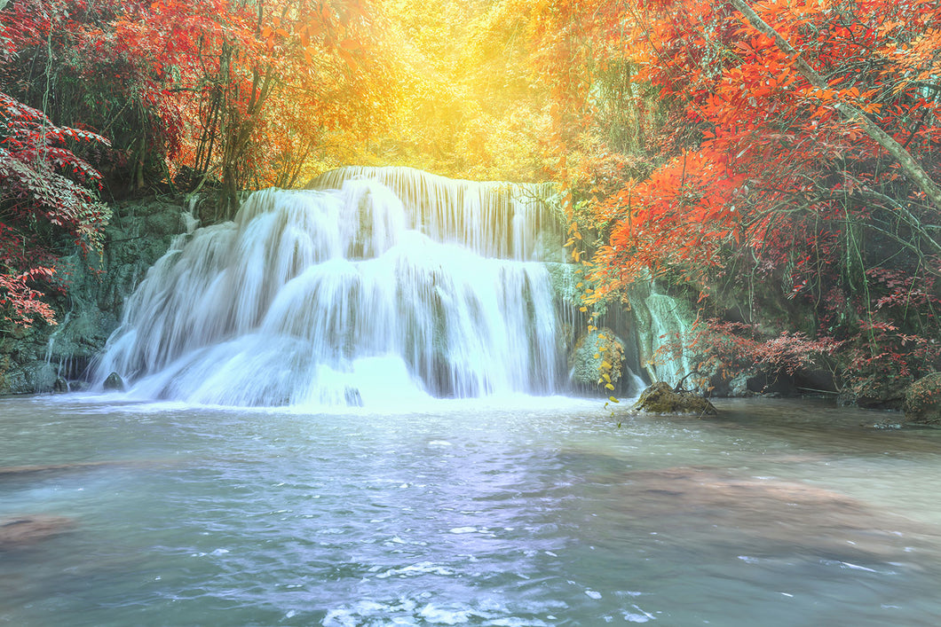 Photo Wallpaper Waterfall In Light