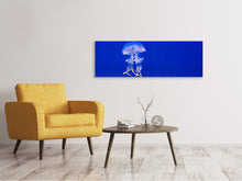Load image into Gallery viewer, Panoramic Canvas Print Glowing jellyfish
